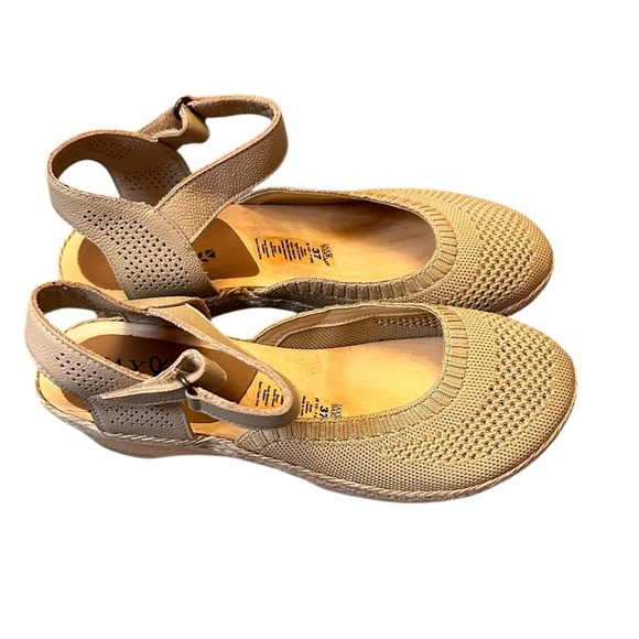 Jax&Bard Wooden Platform Knit, Leather Maryjane Maple Cream size 37(6.5-7) NWT - Picture 2 of 9